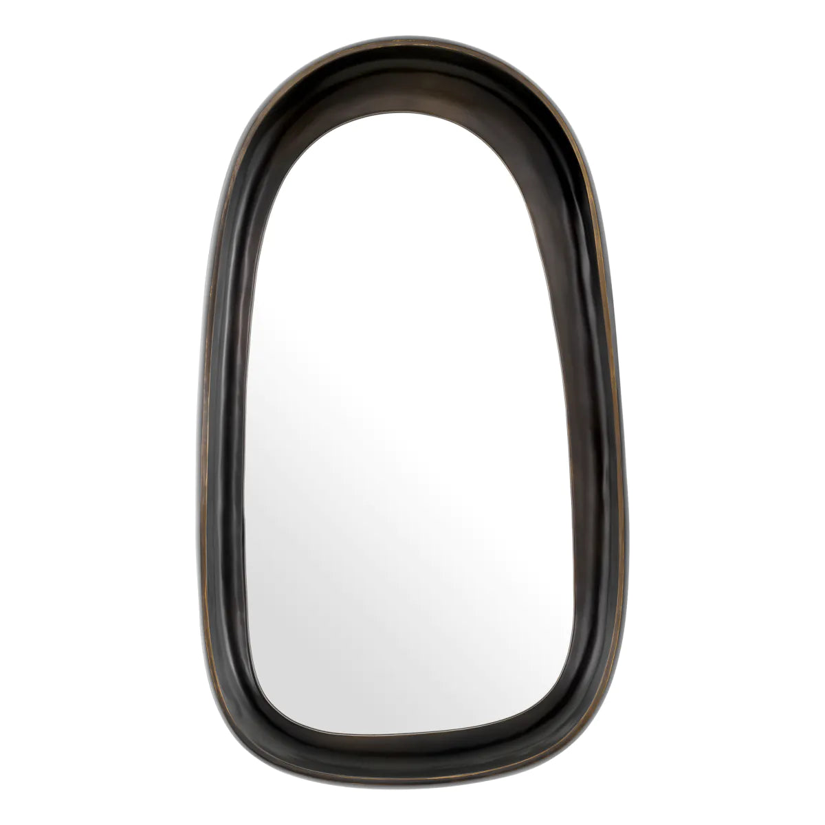 Bronze Free-Form Vintage Mirror L Sandals