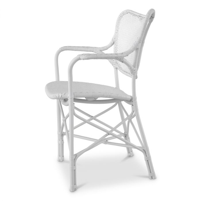 Dining Chair Colony with arm matte white