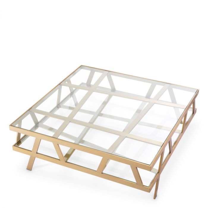 Coffee Table Billinghurst Square brushed brass finish