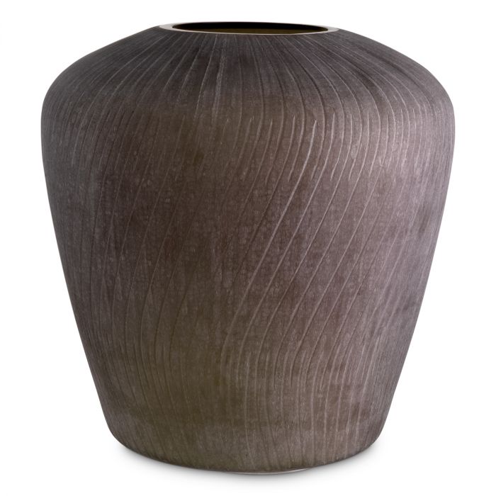 Vase Tarlow stone finish glass