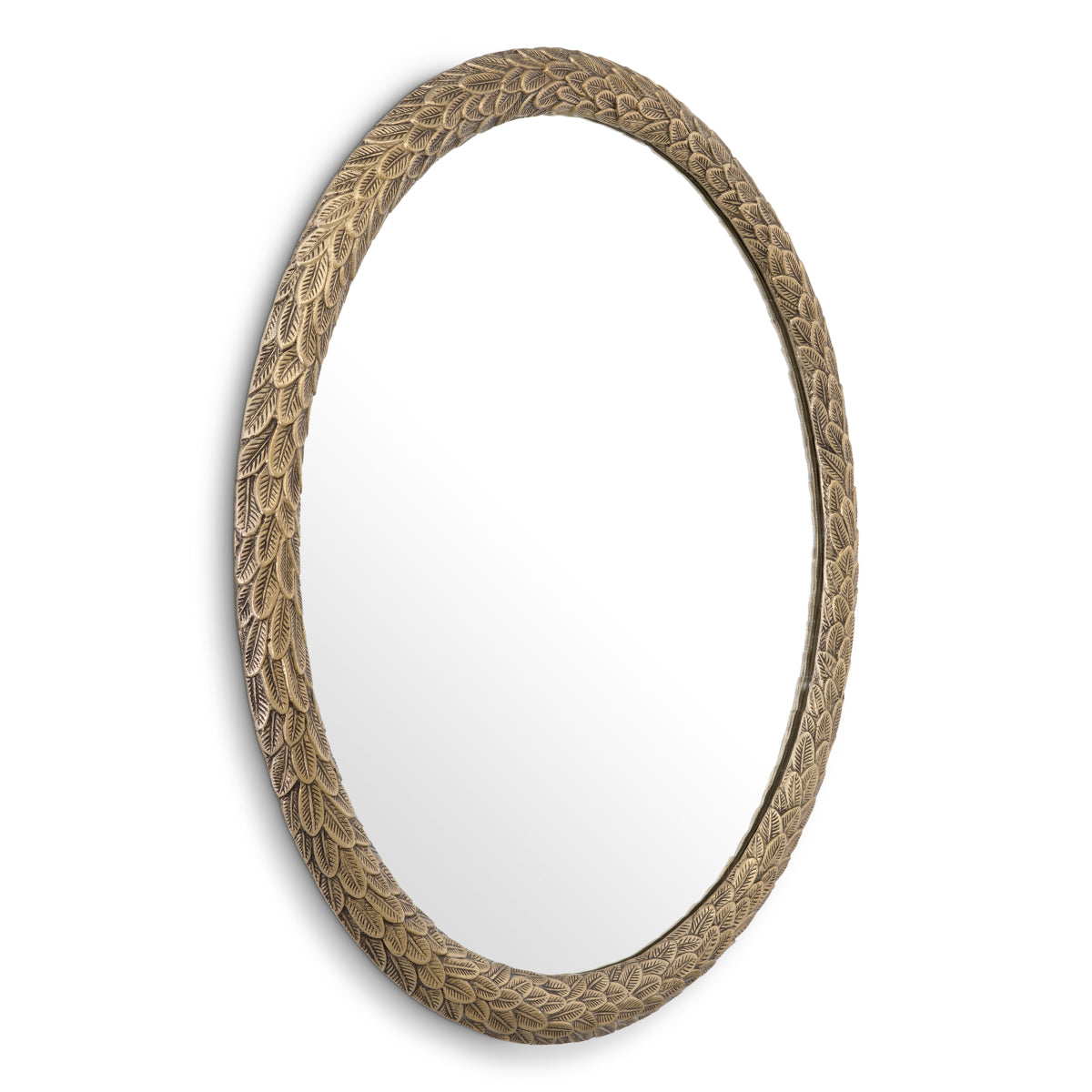 Leaves Patterned Oval Mirror Soave | Eichholtzmh.com