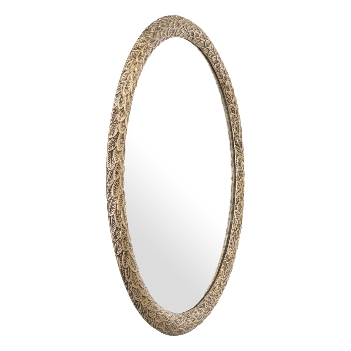 Leaves Patterned Oval Mirror Soave | Eichholtzmh.com