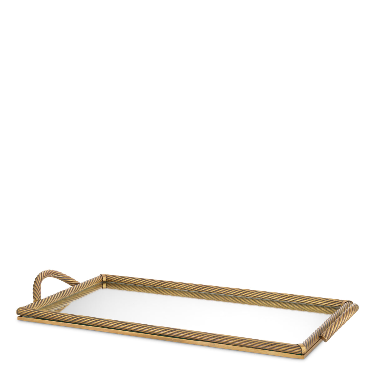Vintage Brass Rectangular Tray L Salvi