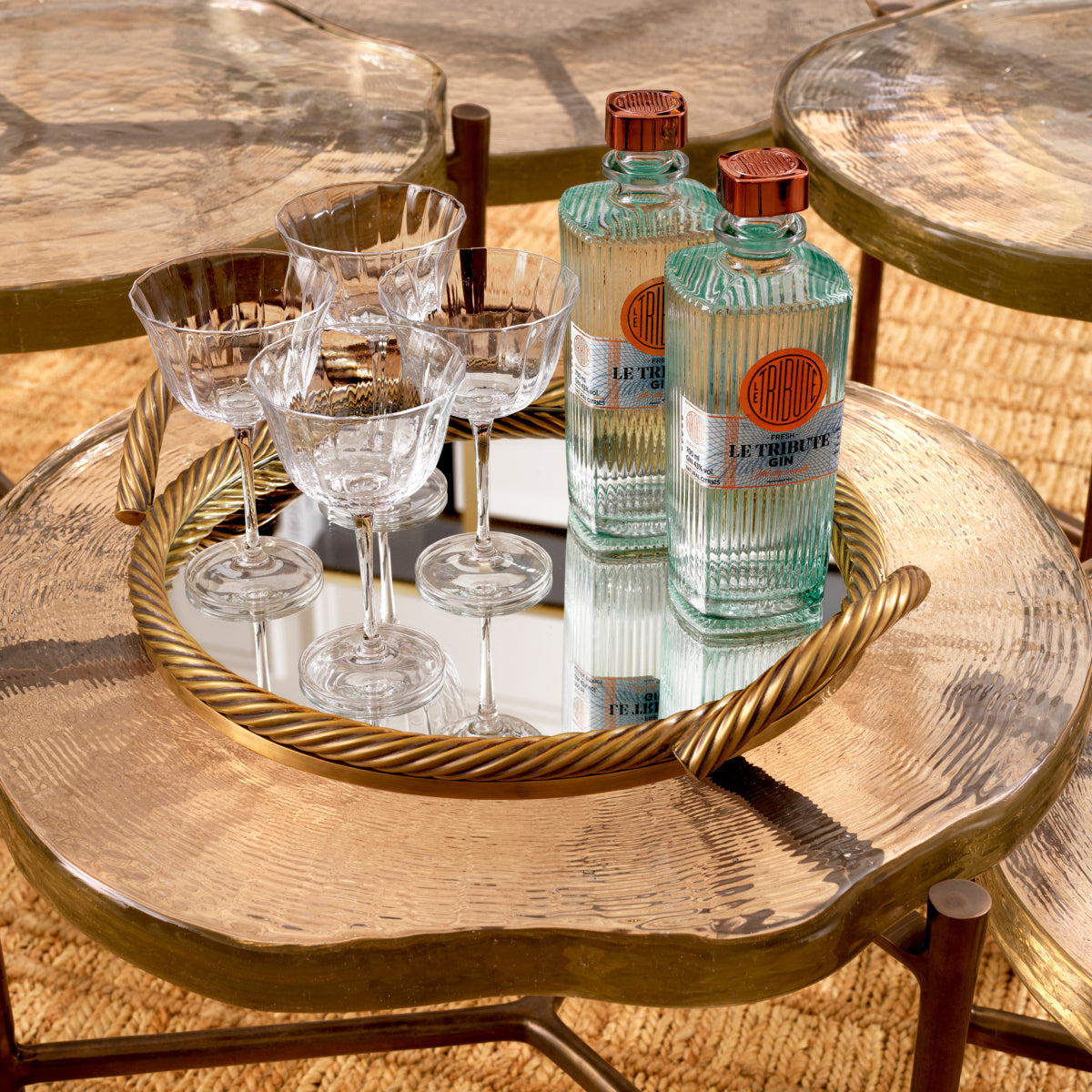 Vintage Brass Round Tray Salvi | Eichholtzmh.com