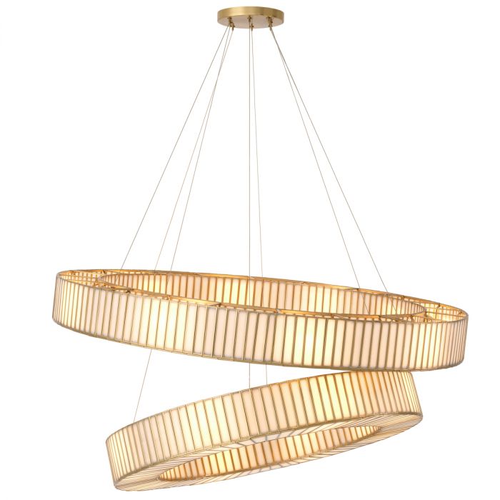 Chandelier Monari antique brass finish