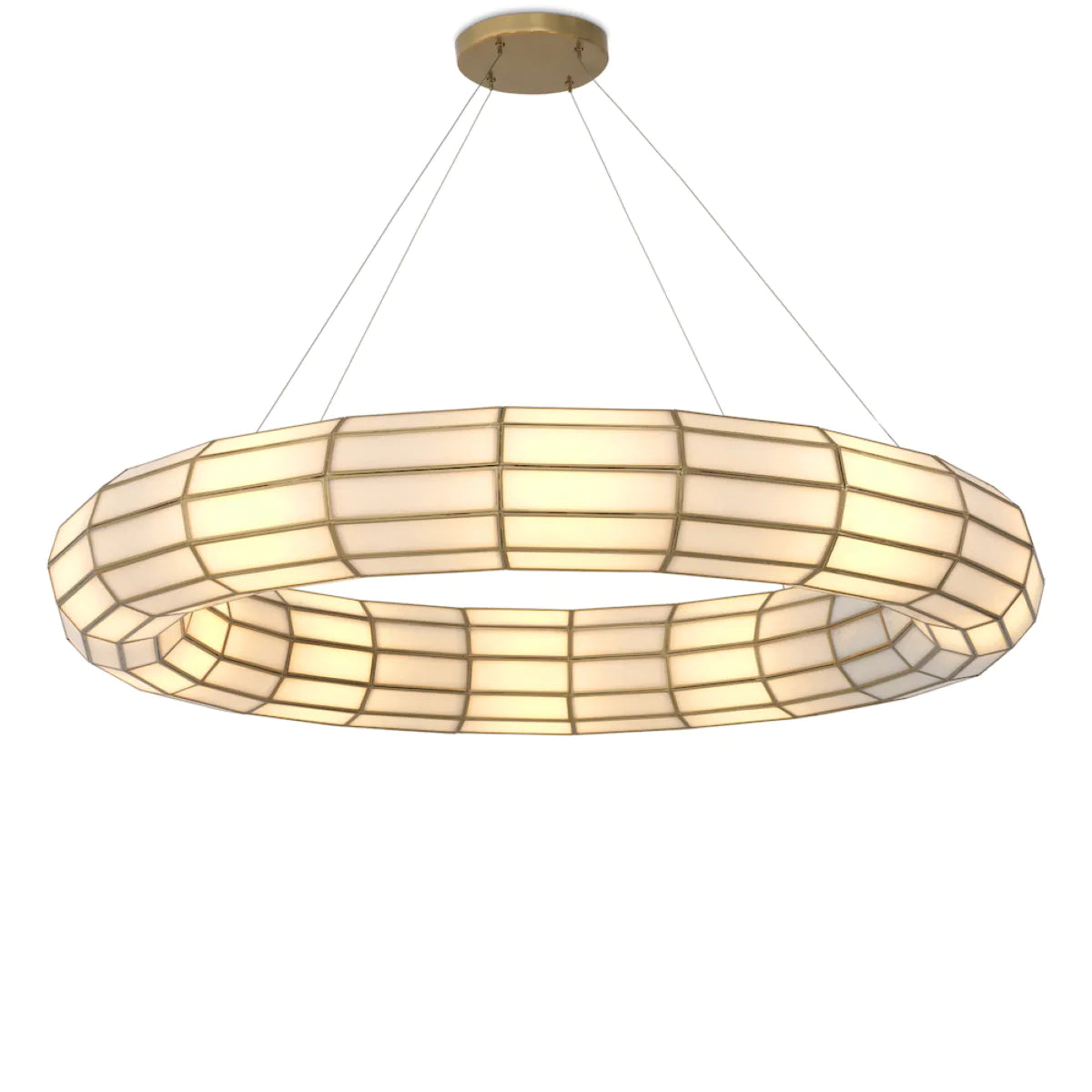 Glass Panels Round Chandelier Ronco | Eichholtzmh.com