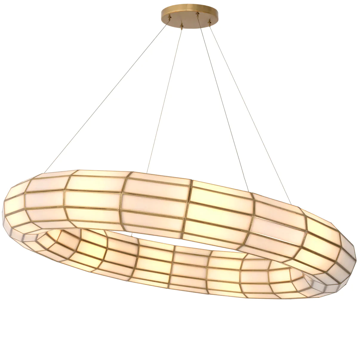 Glass Panels Round Chandelier Ronco | Eichholtzmh.com