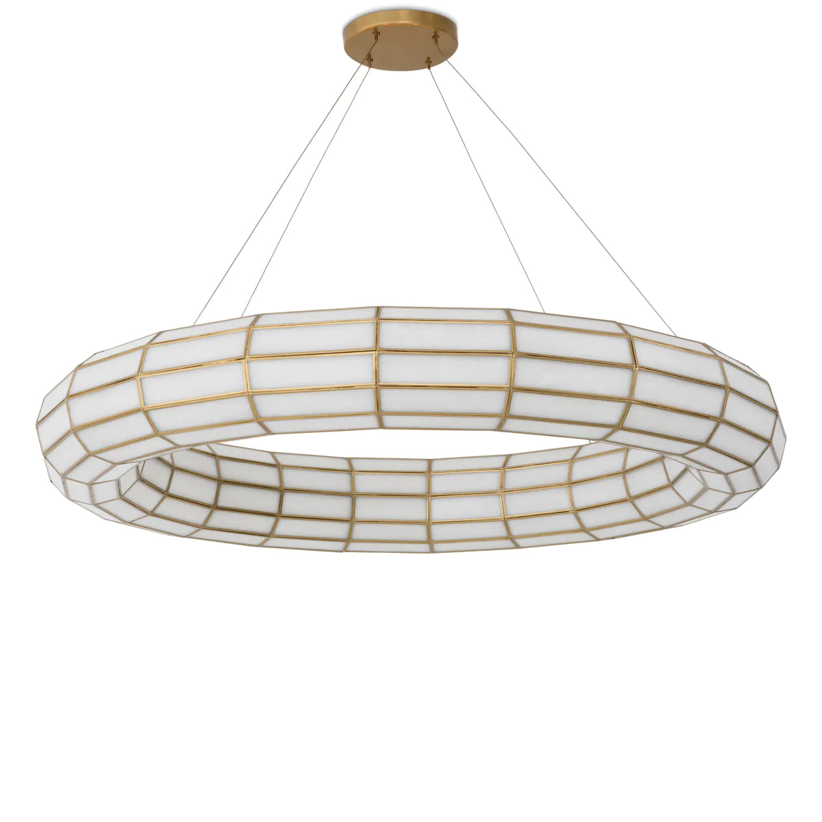 Glass Panels Round Chandelier Ronco | Eichholtzmh.com