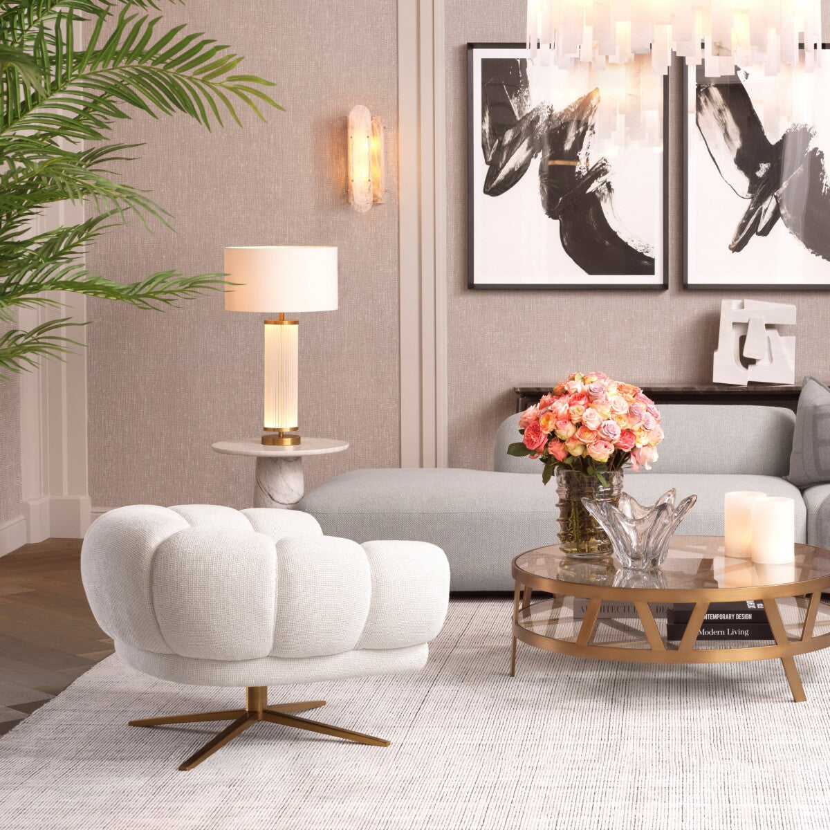 Frosted Glass Table Lamp Thibaud | Eichholtzmh.com