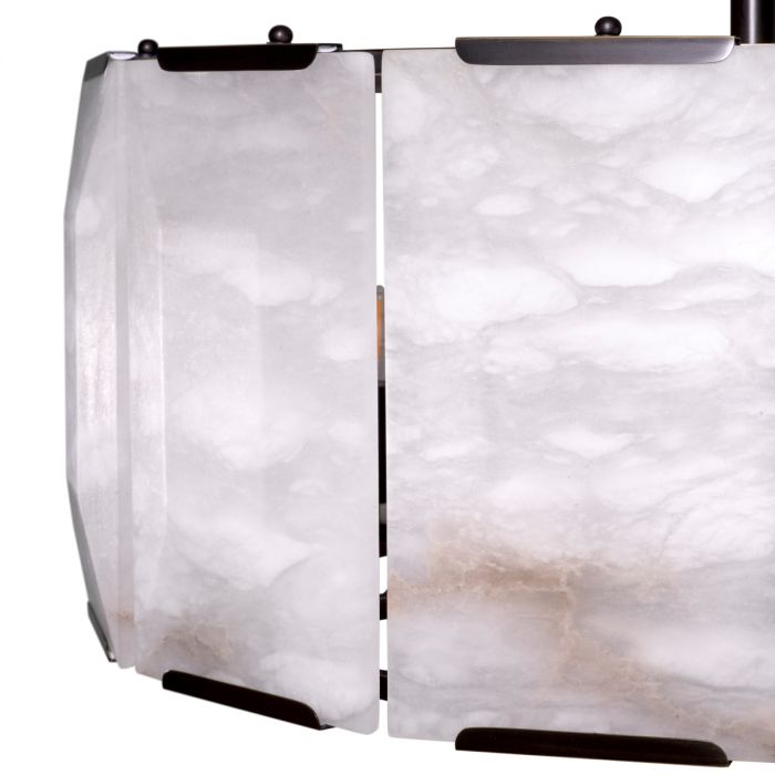Chandelier Ortiz bronze highlight finish alabaster