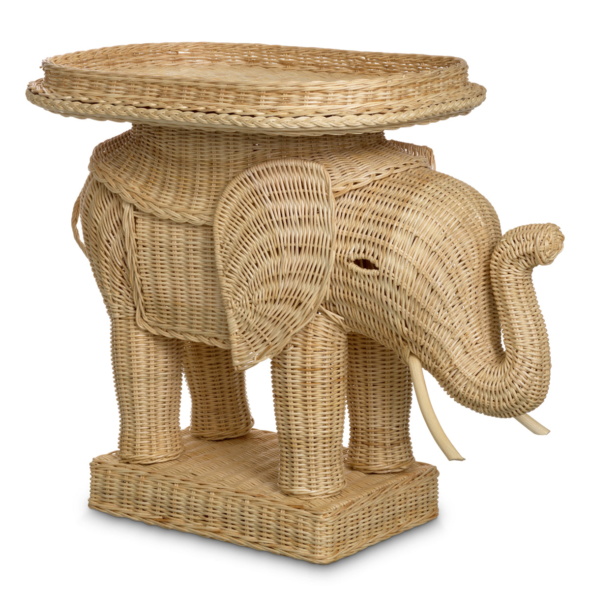 Rattan Sculptural Side Table Elephant | Eichholtzmh.com