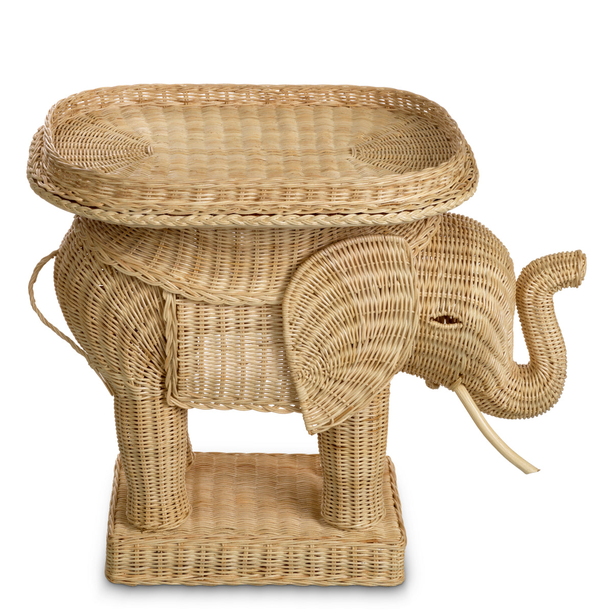 Rattan Sculptural Side Table Elephant | Eichholtzmh.com