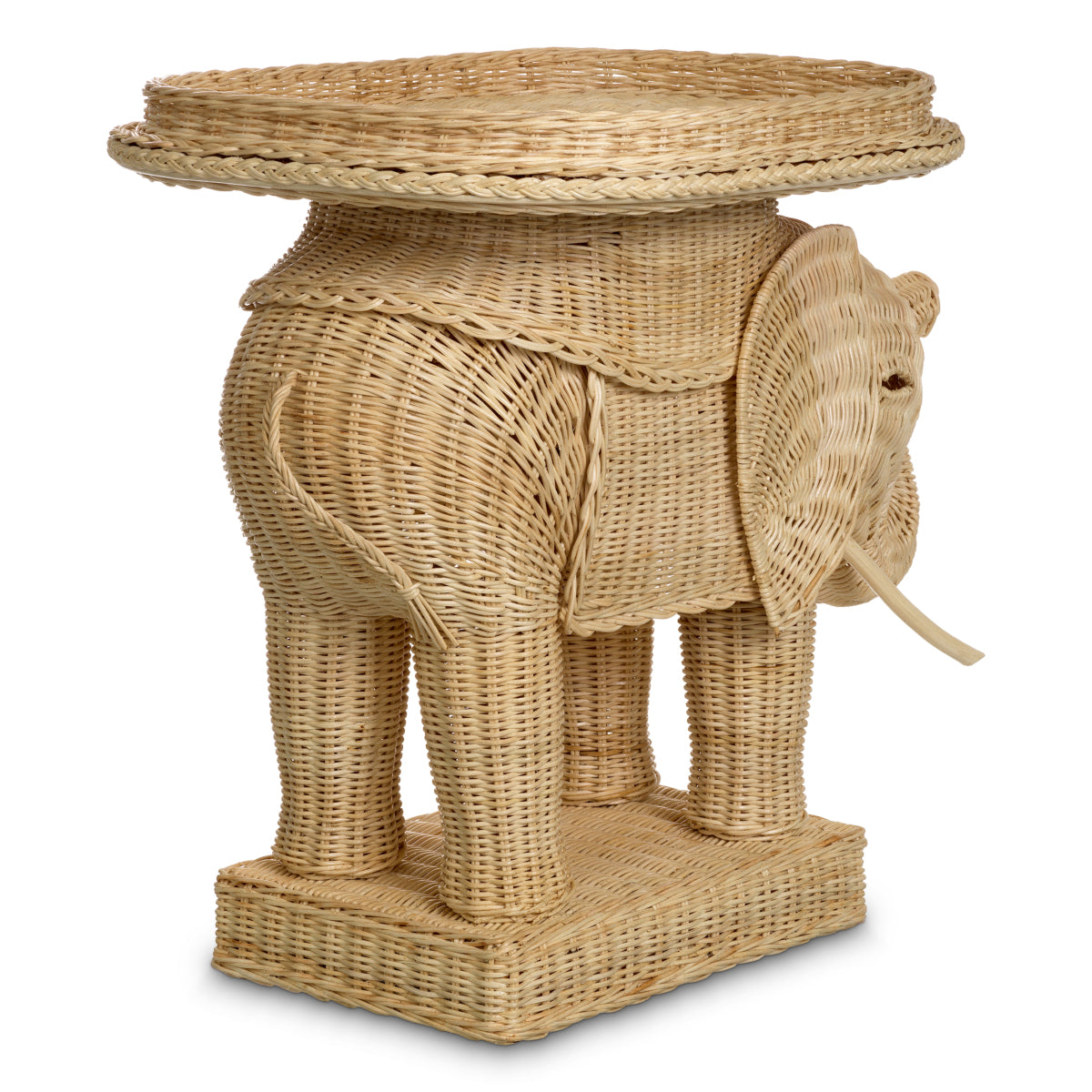 Rattan Sculptural Side Table Elephant | Eichholtzmh.com