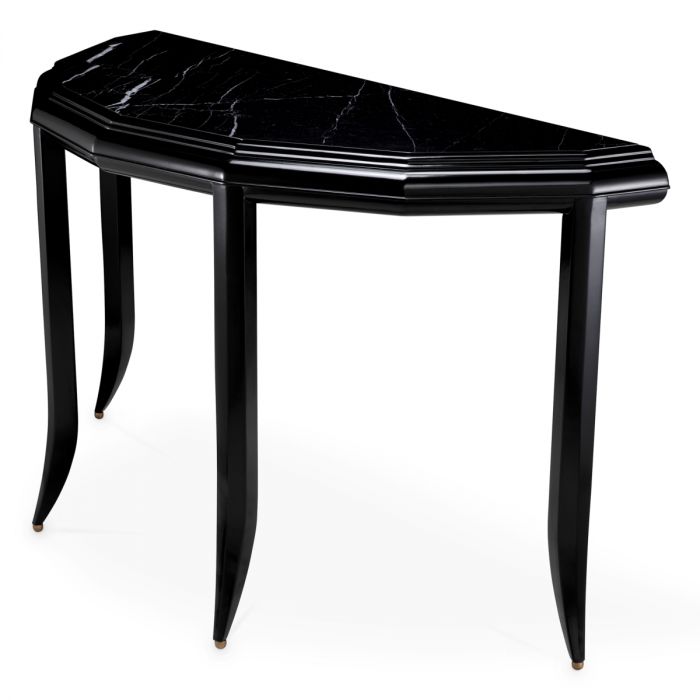 Console Table Javier waxed black finish