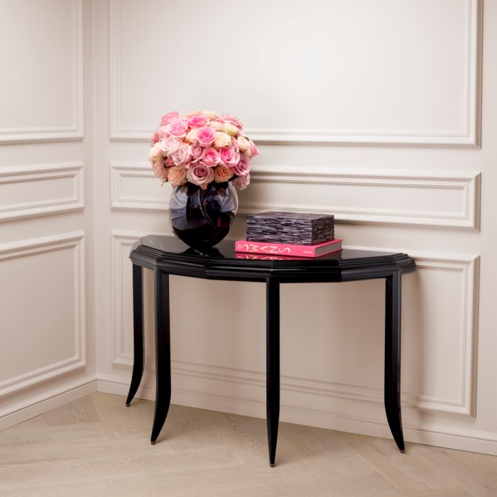 Console Table Javier waxed black finish