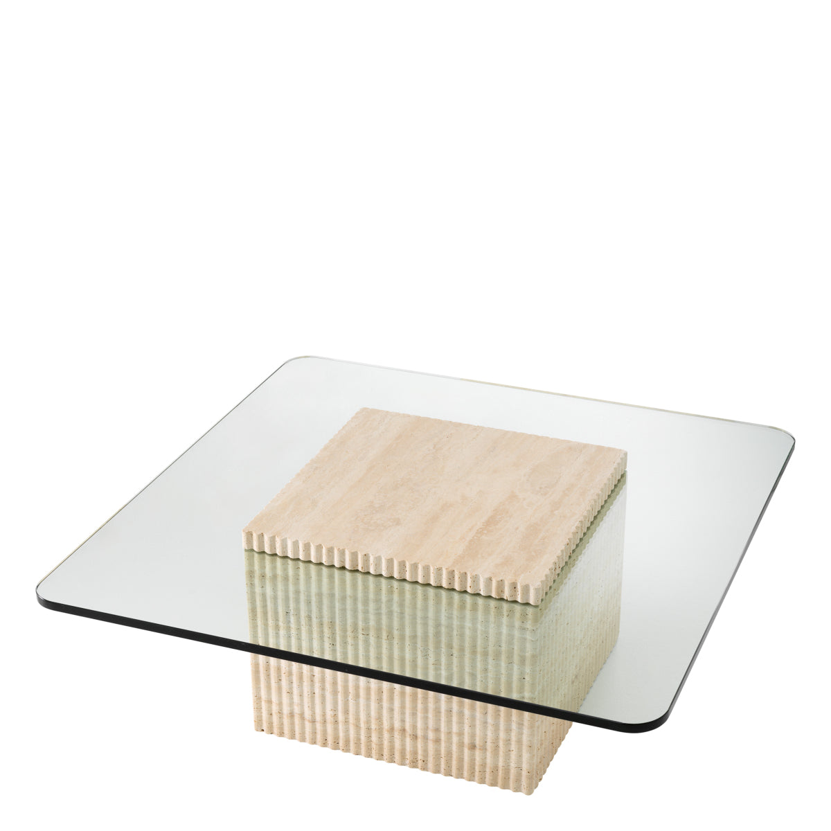 Travertine Pedestal Coffee Table Brindisi | Eichholtzmh.com