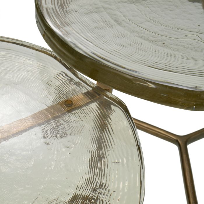 Coffee Table Baldovini handmade glass set of 3