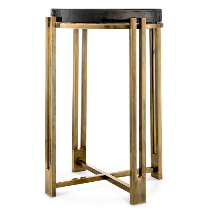 Side Table Claremont vintage brass finish