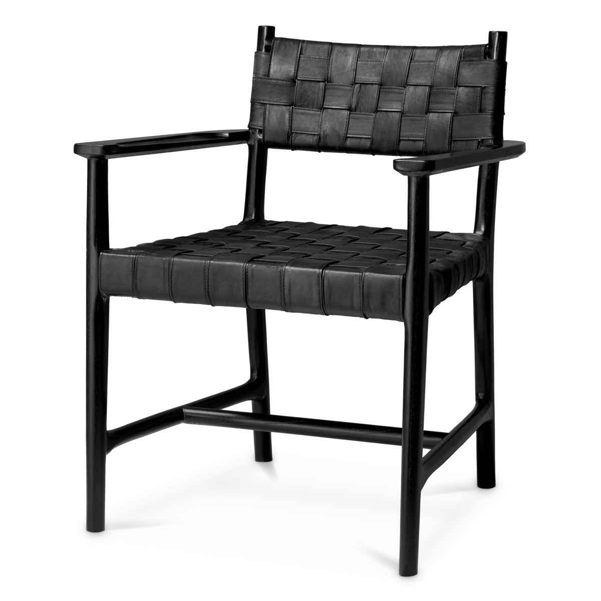 Woven Leather Dining Armchair Tiberio | Eichholtzmh.com