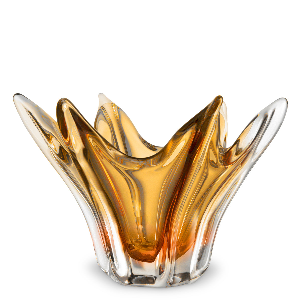 Yellow Handblown Glass Modern Bowl Sutter