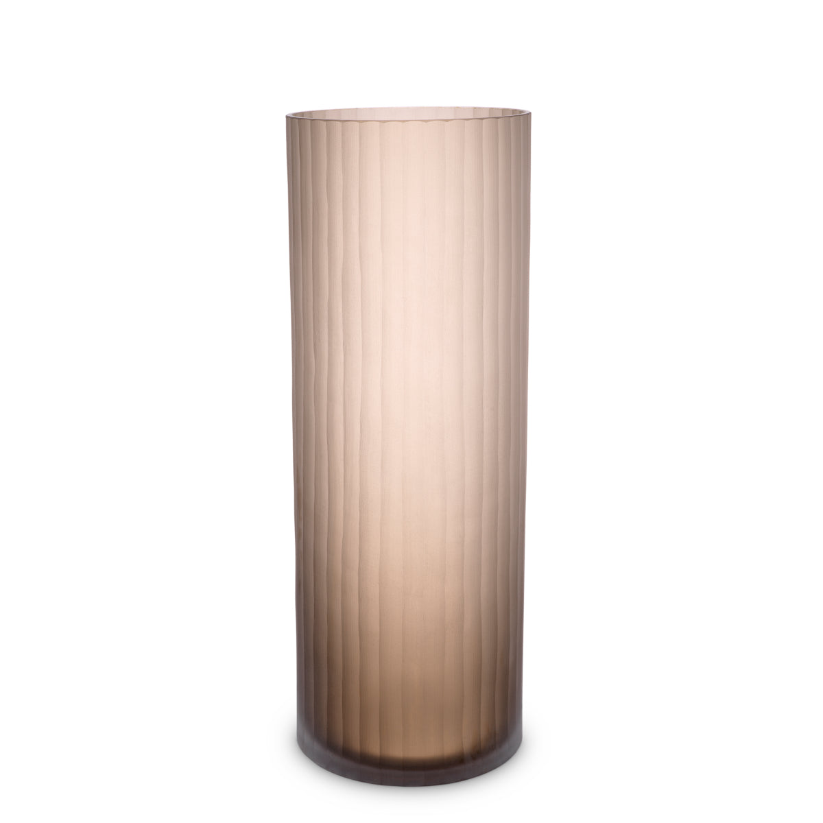 Brown Frosted Glass Vase M Haight