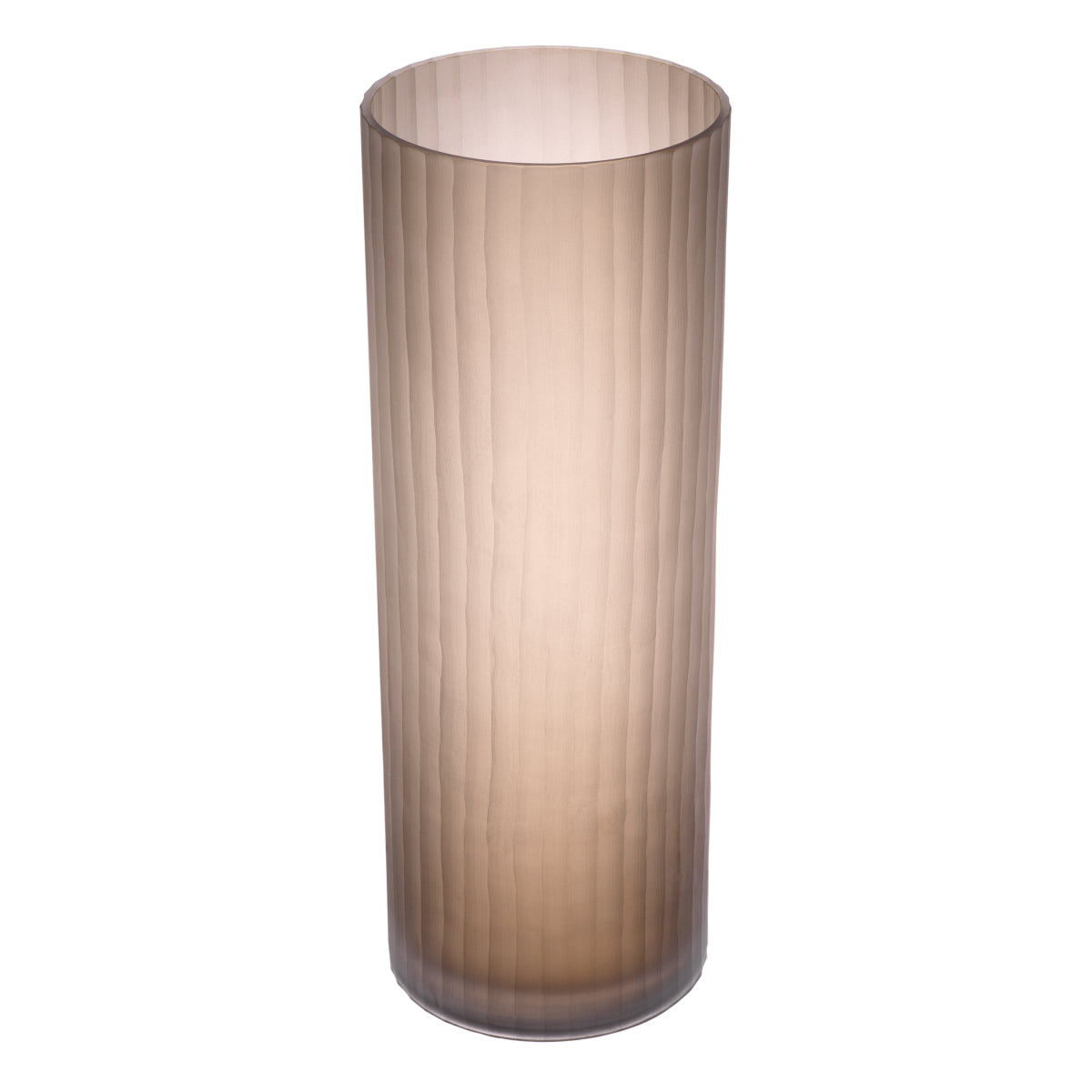 Brown Frosted Glass Vase M Haight