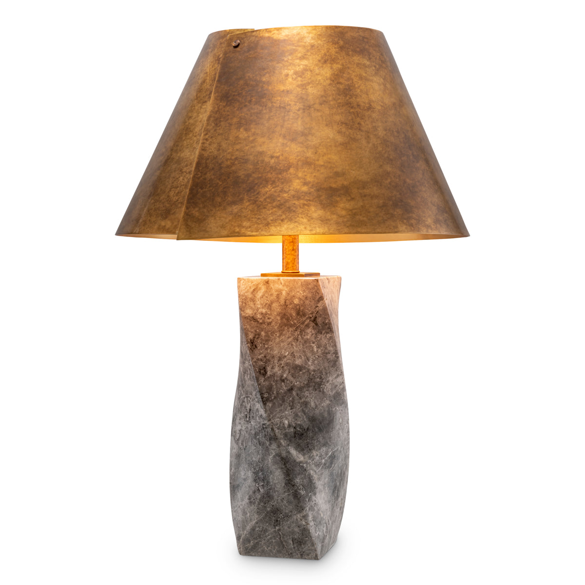 Gray Vintage Brass Table Lamp Camelia