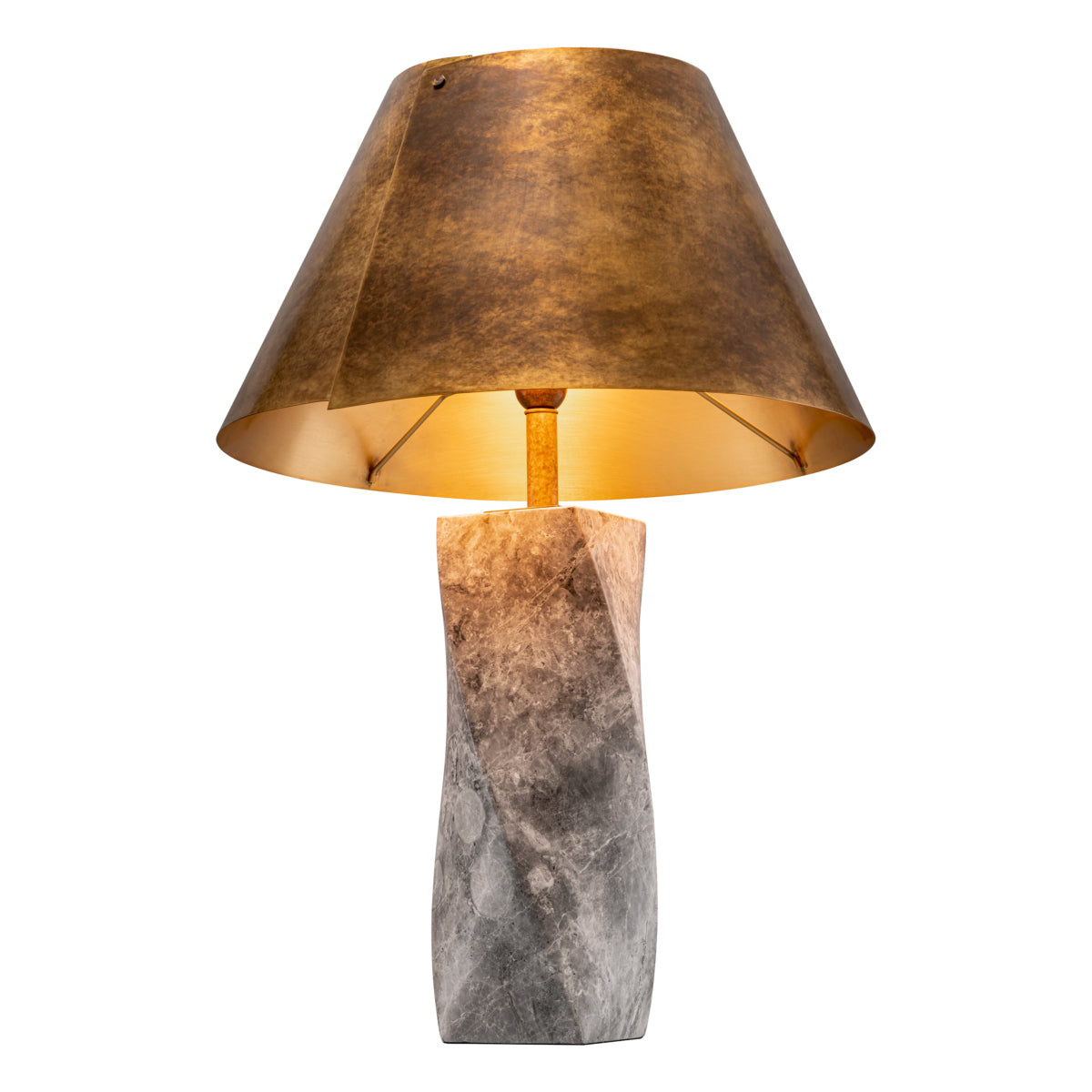 Gray Vintage Brass Table Lamp Camelia