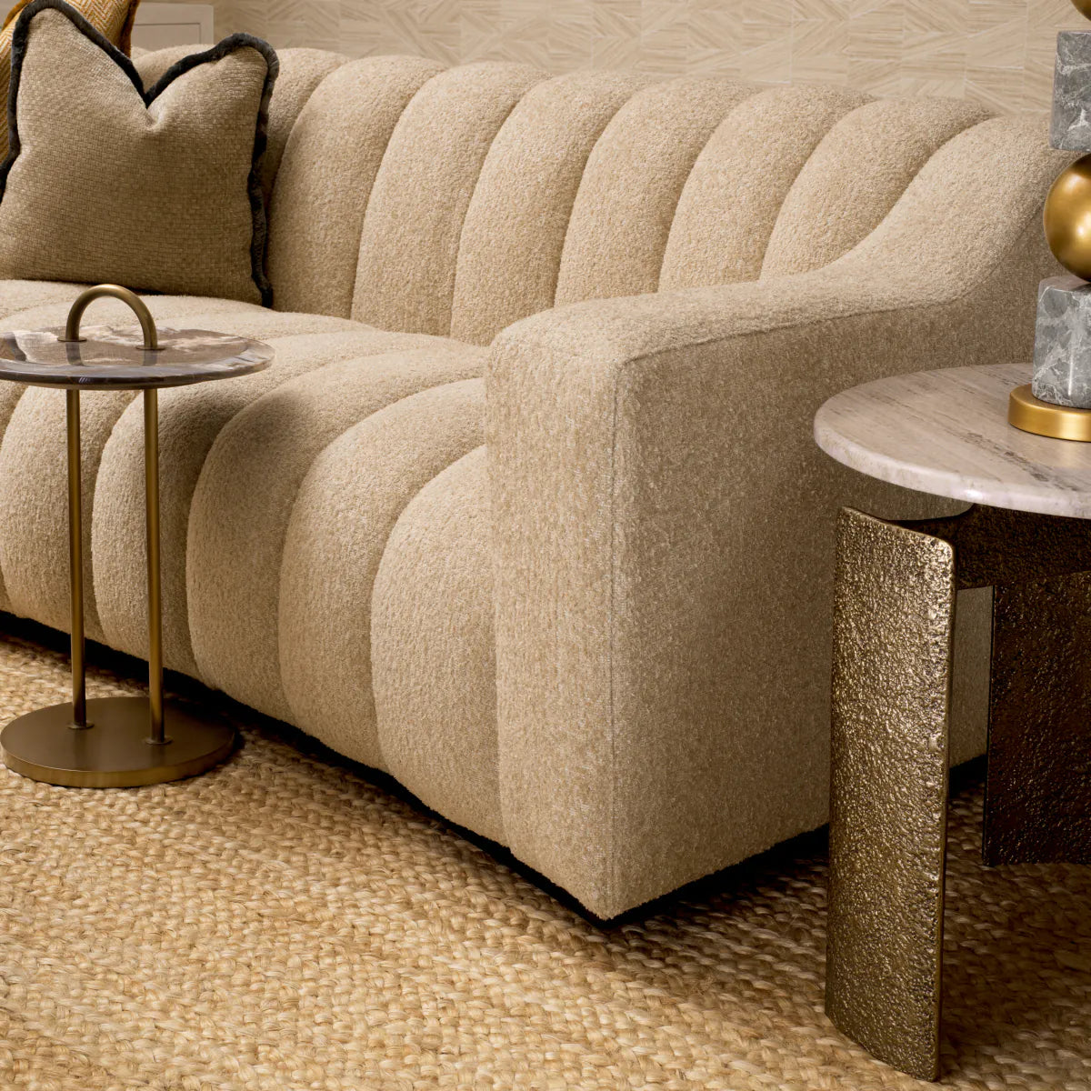 Sand Channeled Boucle Sofa S Kelly