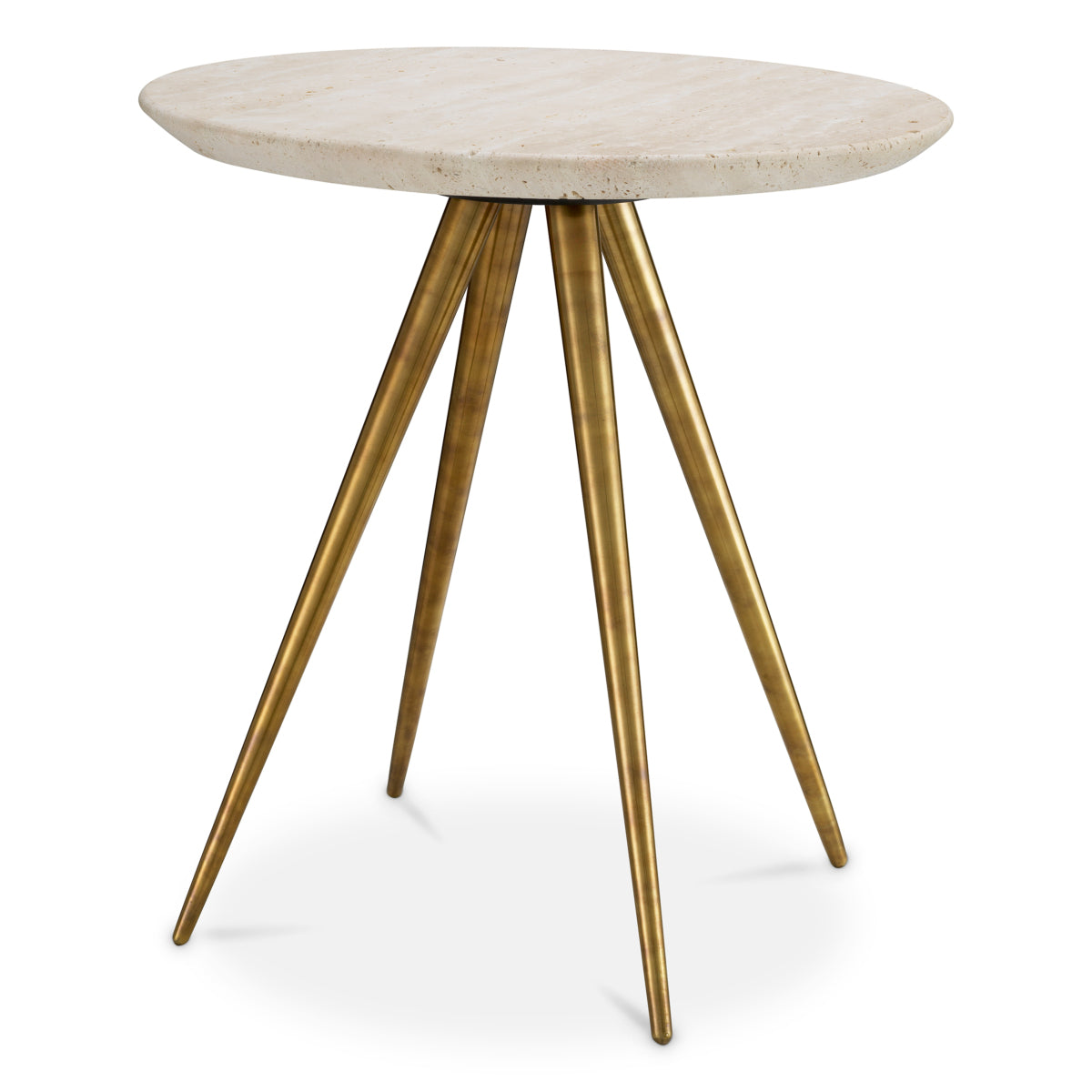 Round Travertine Side Table Ranco | Eichholtzmh.com