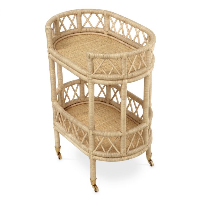 Trolley Dorini natural rattan