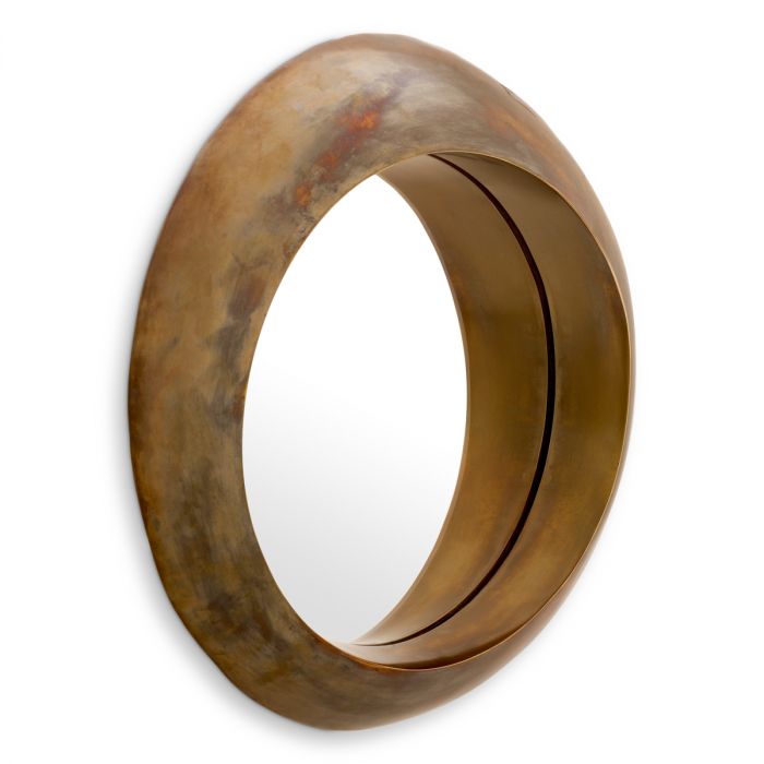 Mirror Velino vintage brass finish
