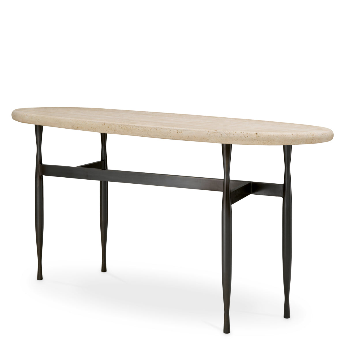 Oval Travertine Console Table Palermo | Eichholtzmh.com