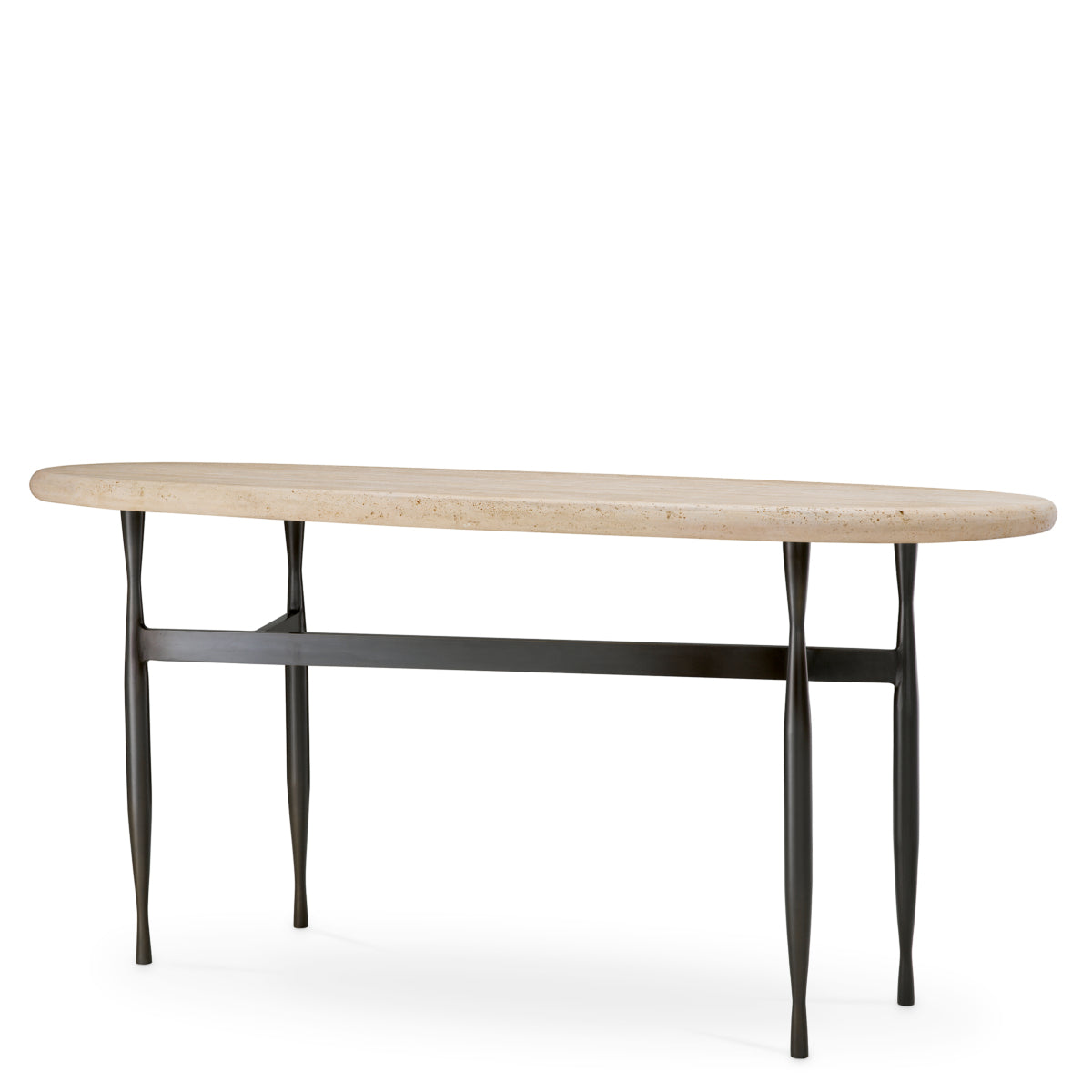 Oval Travertine Console Table Palermo | Eichholtzmh.com