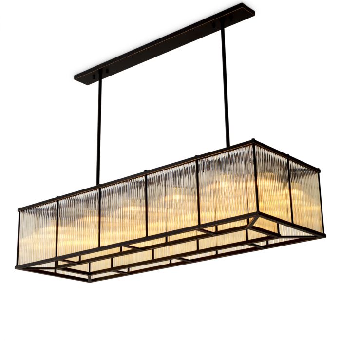 Chandelier Bernardi Rectangular bronze highlight finish