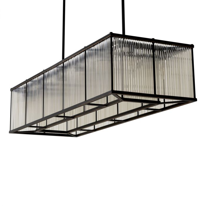 Chandelier Bernardi Rectangular bronze highlight finish