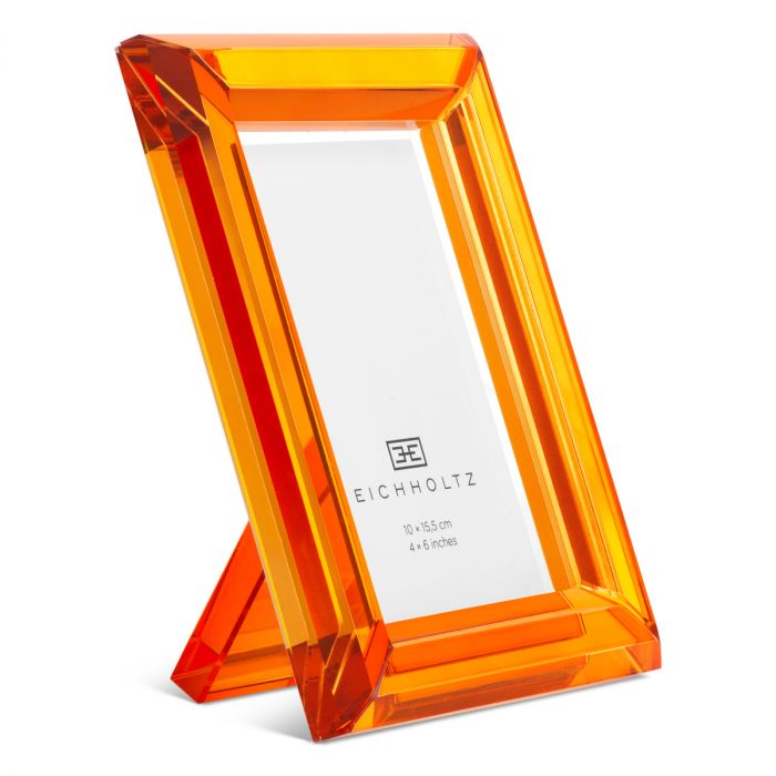Picture Frame Theory S orange crystal glass set of 2