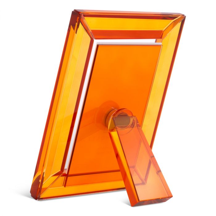 Picture Frame Theory S orange crystal glass set of 2