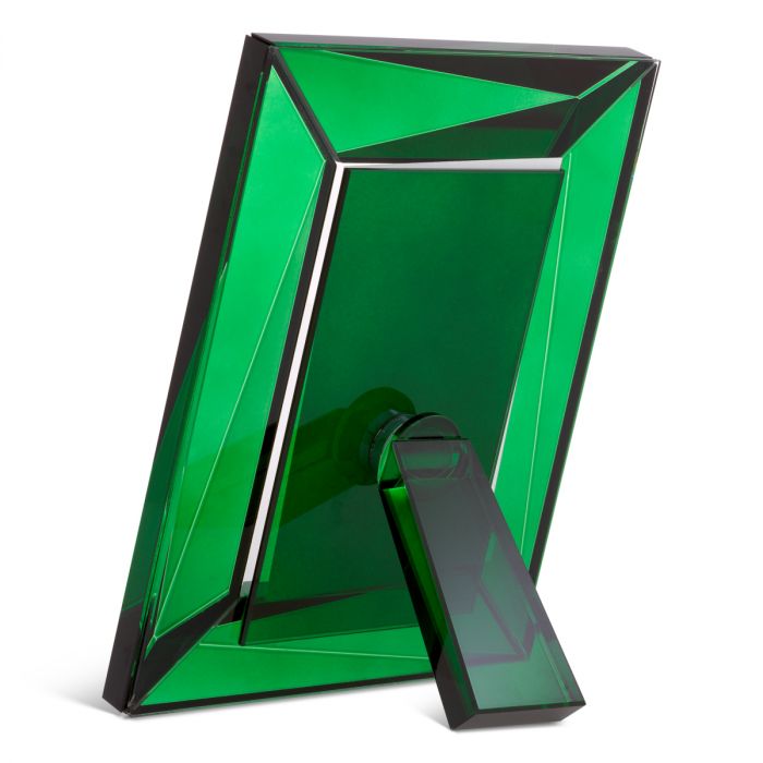 Picture Frame Obliquity S green crystal glass set of 2