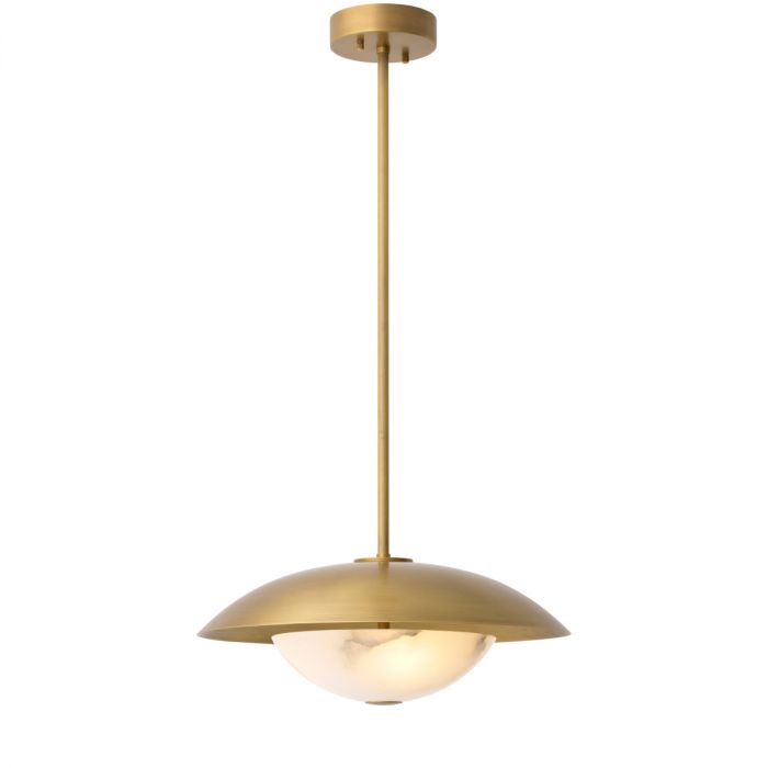 Pendant Marcona antique brass finish alabaster