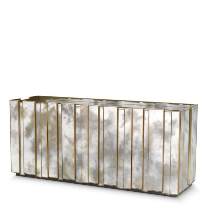 Dresser Nottingham antique mirror glass brushed brass finish