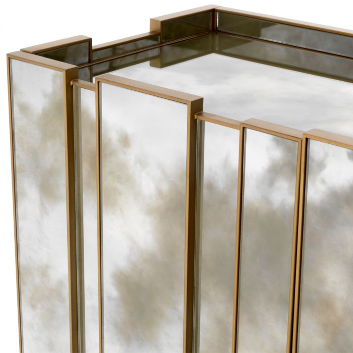 Dresser Nottingham antique mirror glass brushed brass finish