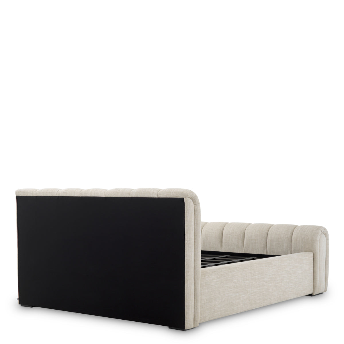 Beige Upholstered Bed Frame King Kayden