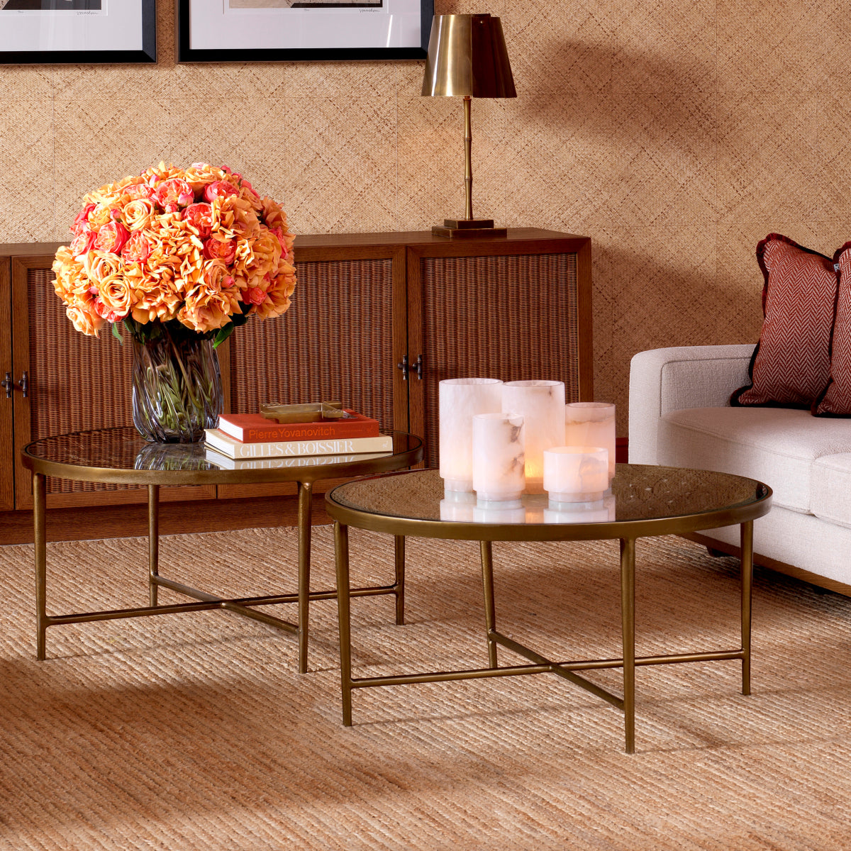 Caramel Oak 4-Door Dresser Borchard