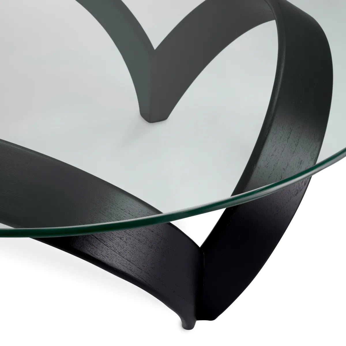 Black Round Glass Coffee Table Soquel