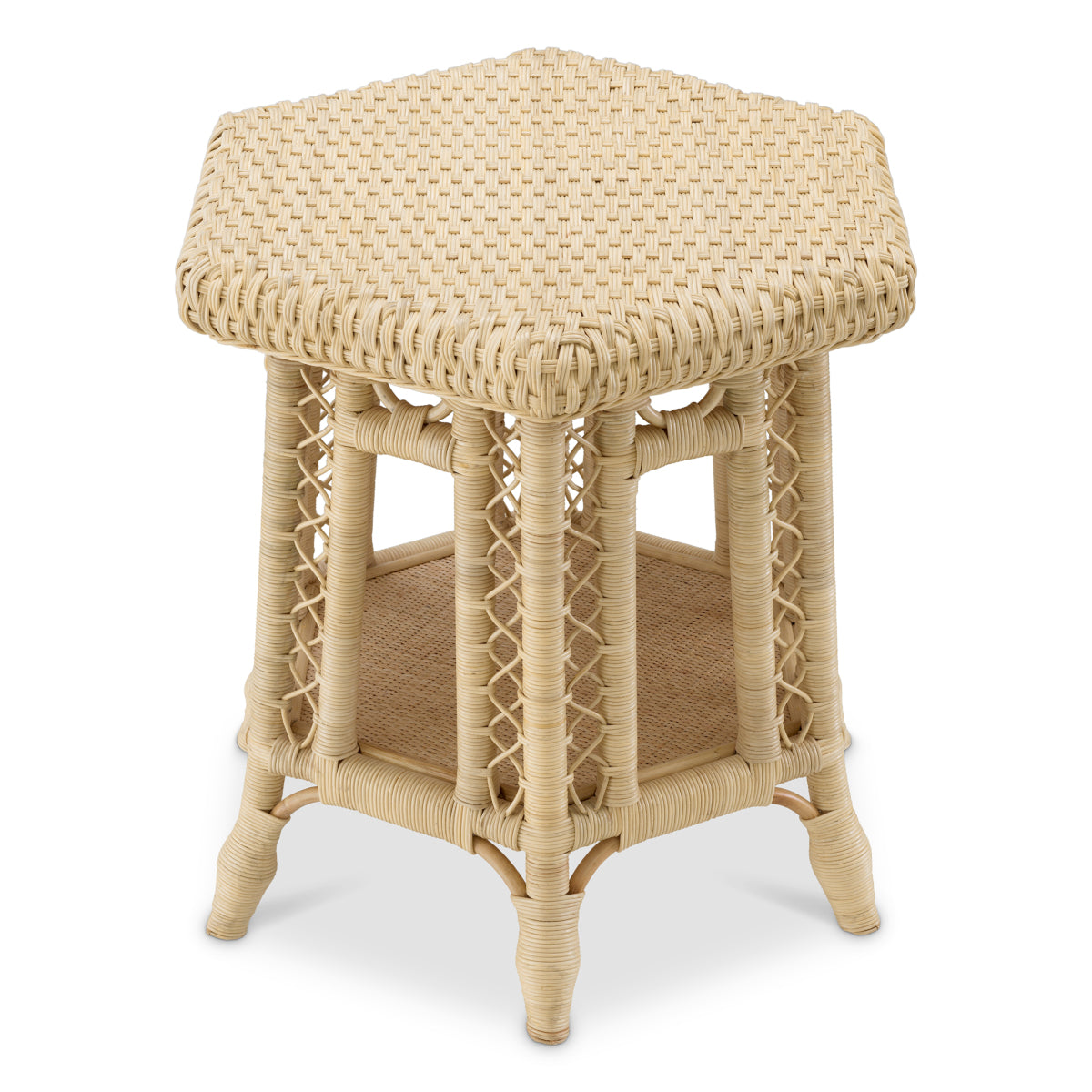 Hexagonal Rattan Side Table Saba | Eichholtzmh.com