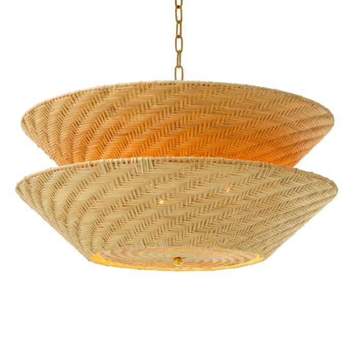 Chandelier Tavira natural rattan