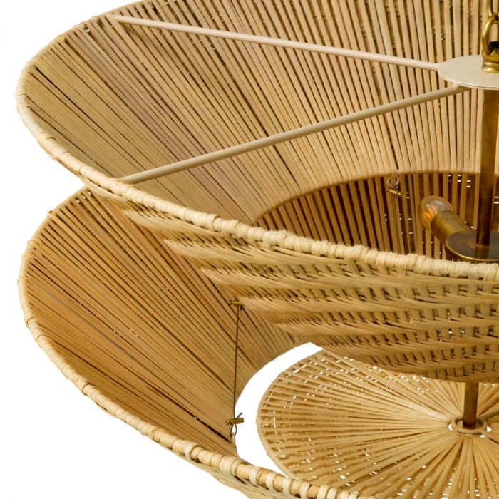 Chandelier Tavira natural rattan