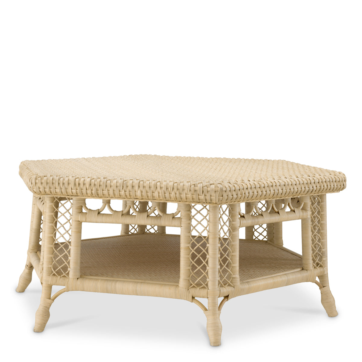Hexagonal Rattan Coffee Table Saba | Eichholtzmh.com
