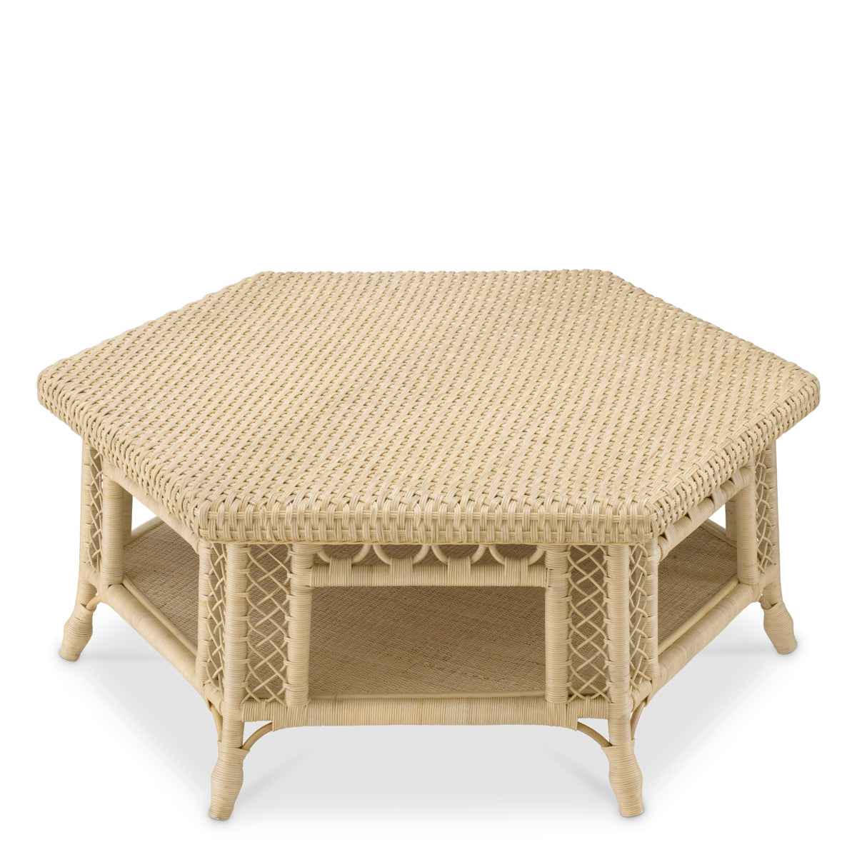 Hexagonal Rattan Coffee Table Saba | Eichholtzmh.com